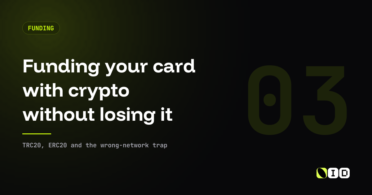 Funding a ZERO ID card with cryptocurrency